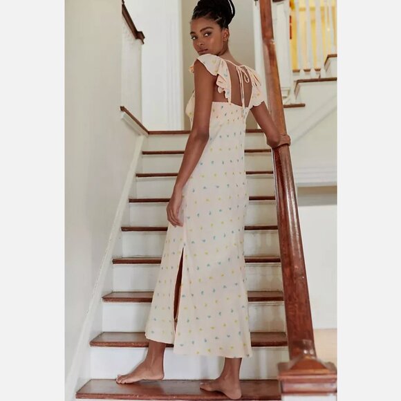 NWT Anthropologie Scallop Babydoll Midi Dress Size XS - Picture 2 of 8